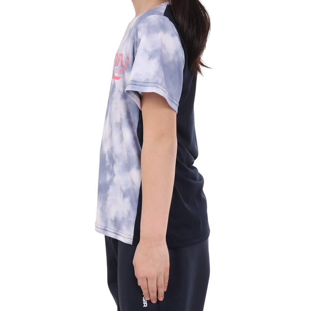 ジローム（GIRAUDM）（キッズ）ジュニア ドライプラスクール シャインブロック メッシュTシャツ CT4S0062-TR865-GRSD NVY