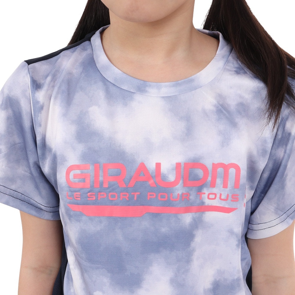 ジローム（GIRAUDM）（キッズ）ジュニア ドライプラスクール シャインブロック メッシュTシャツ CT4S0062-TR865-GRSD NVY