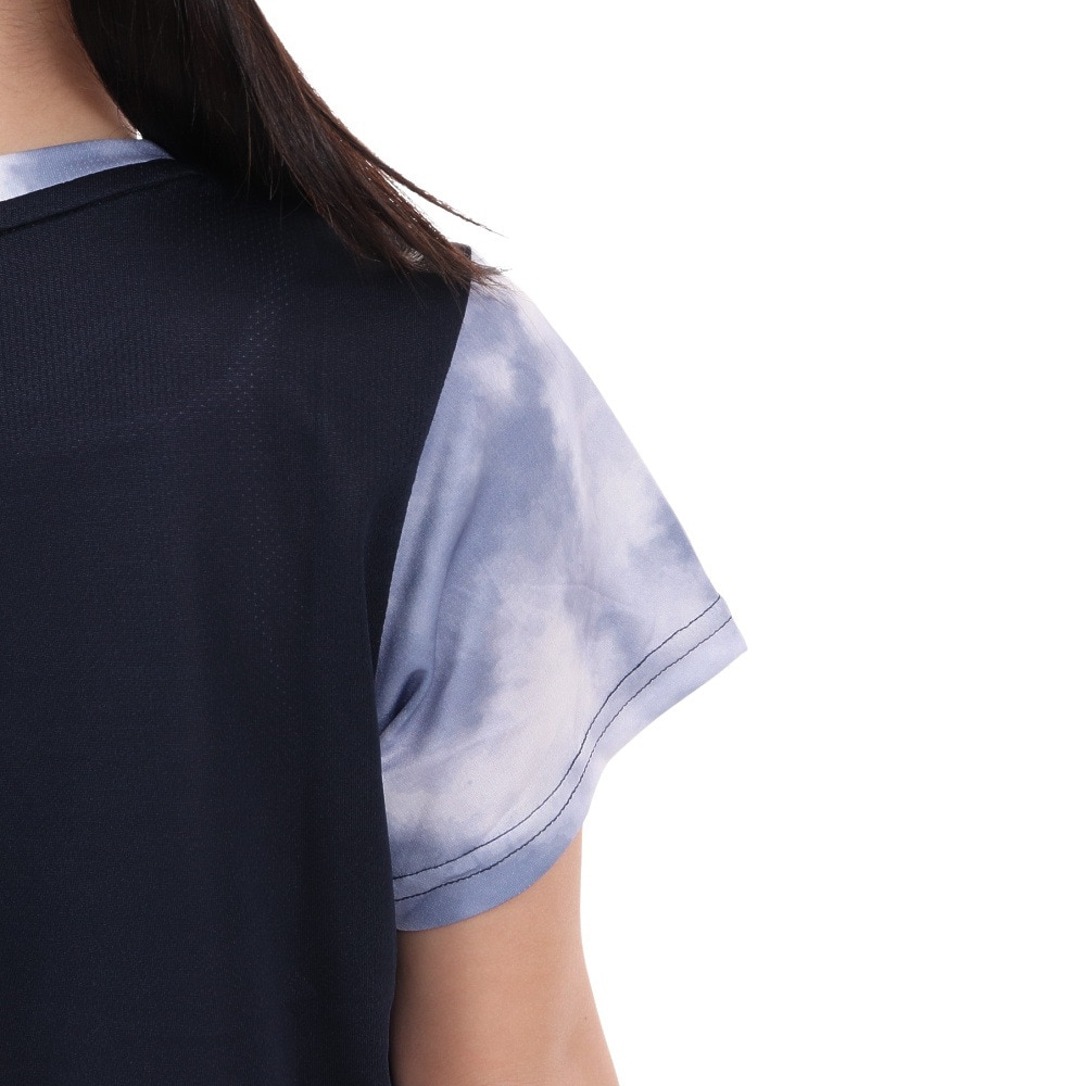 ジローム（GIRAUDM）（キッズ）ジュニア ドライプラスクール シャインブロック メッシュTシャツ CT4S0062-TR865-GRSD NVY