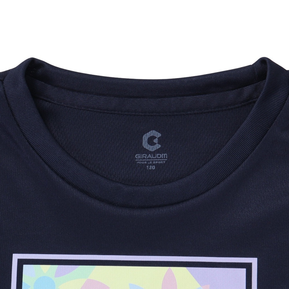 ジローム（GIRAUDM）（キッズ）ジュニア ドライプラス プリント メッシュTシャツ CT4S0064-TR865-GRES NVY
