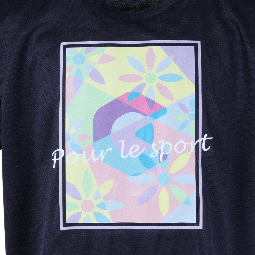ジローム（GIRAUDM）（キッズ）ジュニア ドライプラス プリント メッシュTシャツ CT4S0064-TR865-GRES NVY