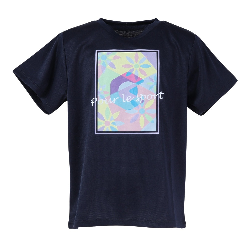 ジローム（GIRAUDM）（キッズ）ジュニア ドライプラス プリント メッシュTシャツ CT4S0064-TR865-GRES NVY