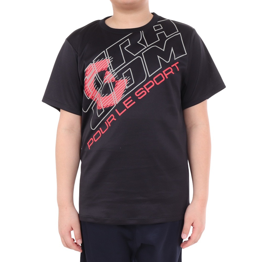 ジローム（GIRAUDM）（キッズ）ジュニア ドライプラス プリントメッシュTシャツ CT4S0065-TR865-GRES BLK