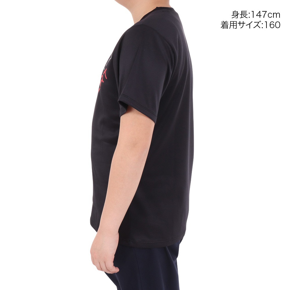 ジローム（GIRAUDM）（キッズ）ジュニア ドライプラス プリントメッシュTシャツ CT4S0065-TR865-GRES BLK