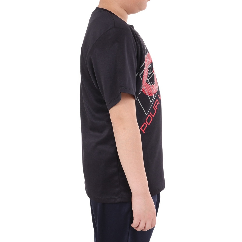 ジローム（GIRAUDM）（キッズ）ジュニア ドライプラス プリントメッシュTシャツ CT4S0065-TR865-GRES BLK