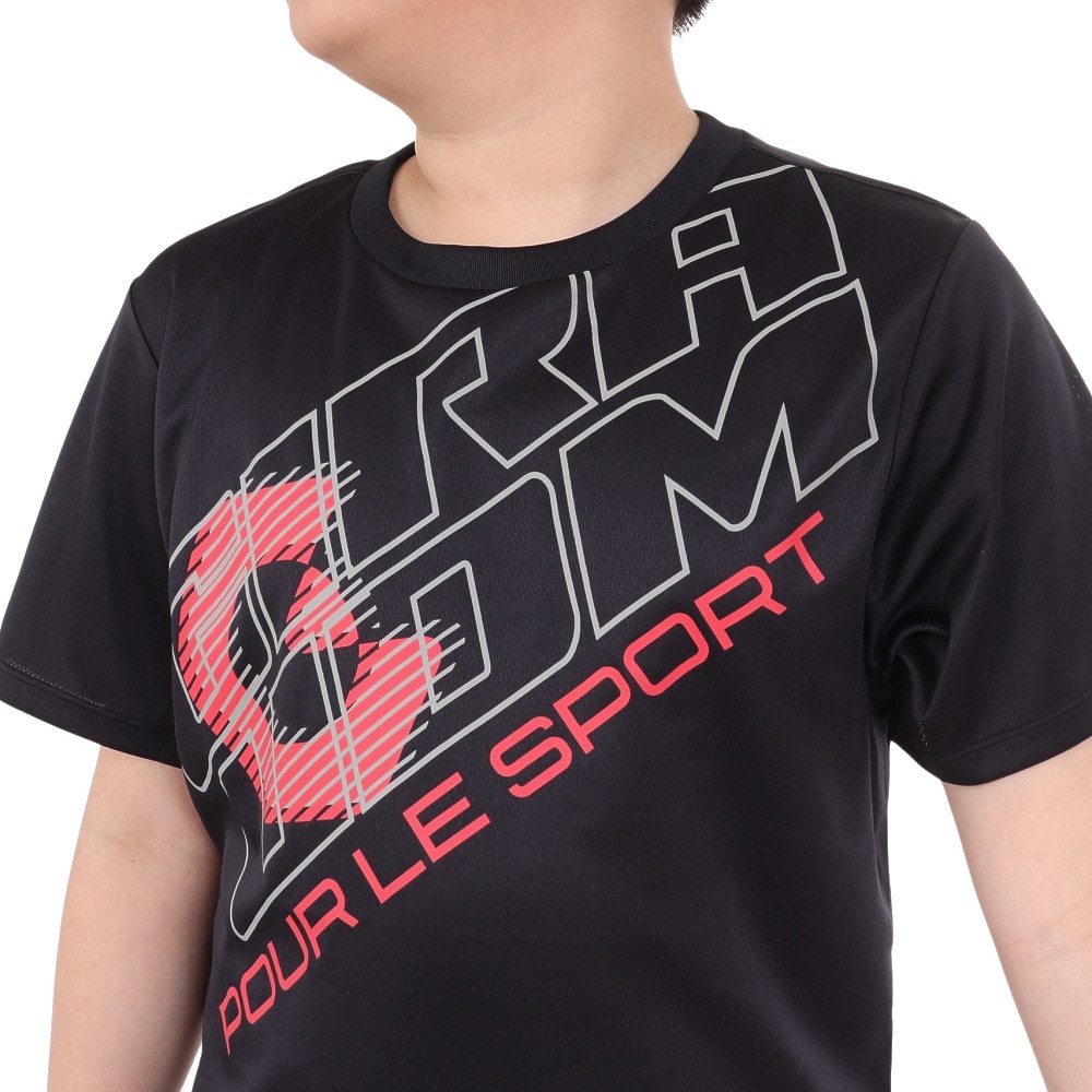 ジローム（GIRAUDM）（キッズ）ジュニア ドライプラス プリントメッシュTシャツ CT4S0065-TR865-GRES BLK