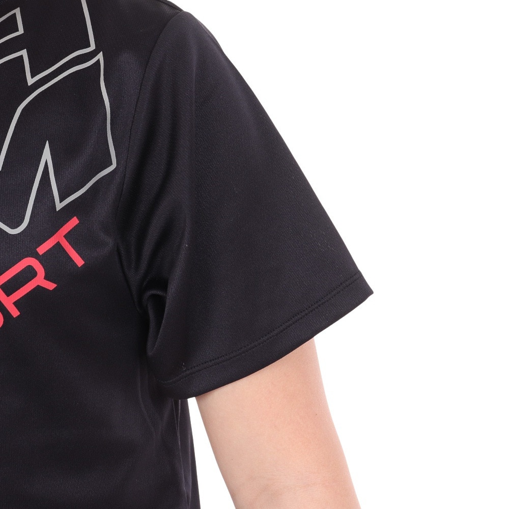 ジローム（GIRAUDM）（キッズ）ジュニア ドライプラス プリントメッシュTシャツ CT4S0065-TR865-GRES BLK