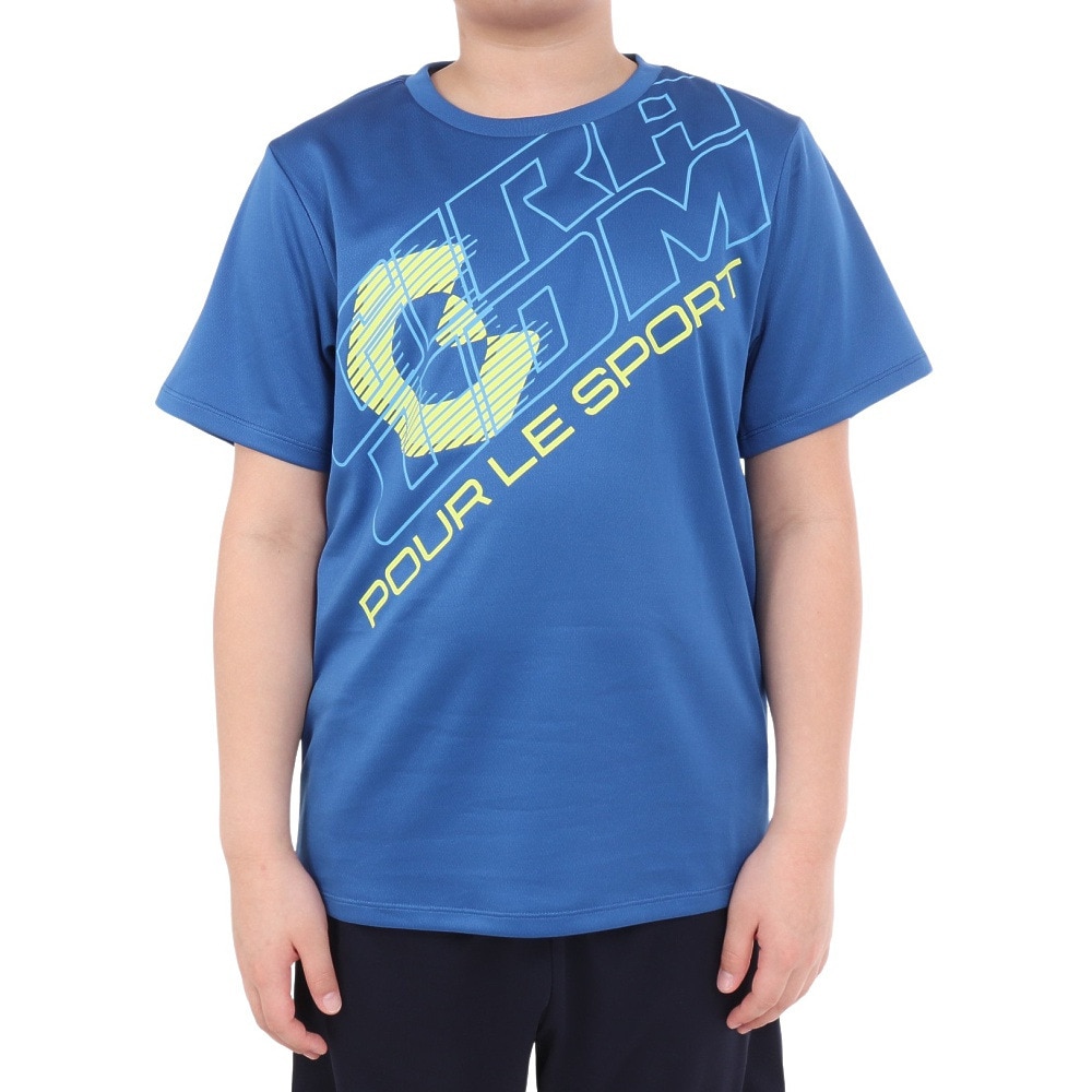 ジローム（GIRAUDM）（キッズ）ジュニア ドライプラス プリントメッシュTシャツ CT4S0065-TR865-GRES BLU