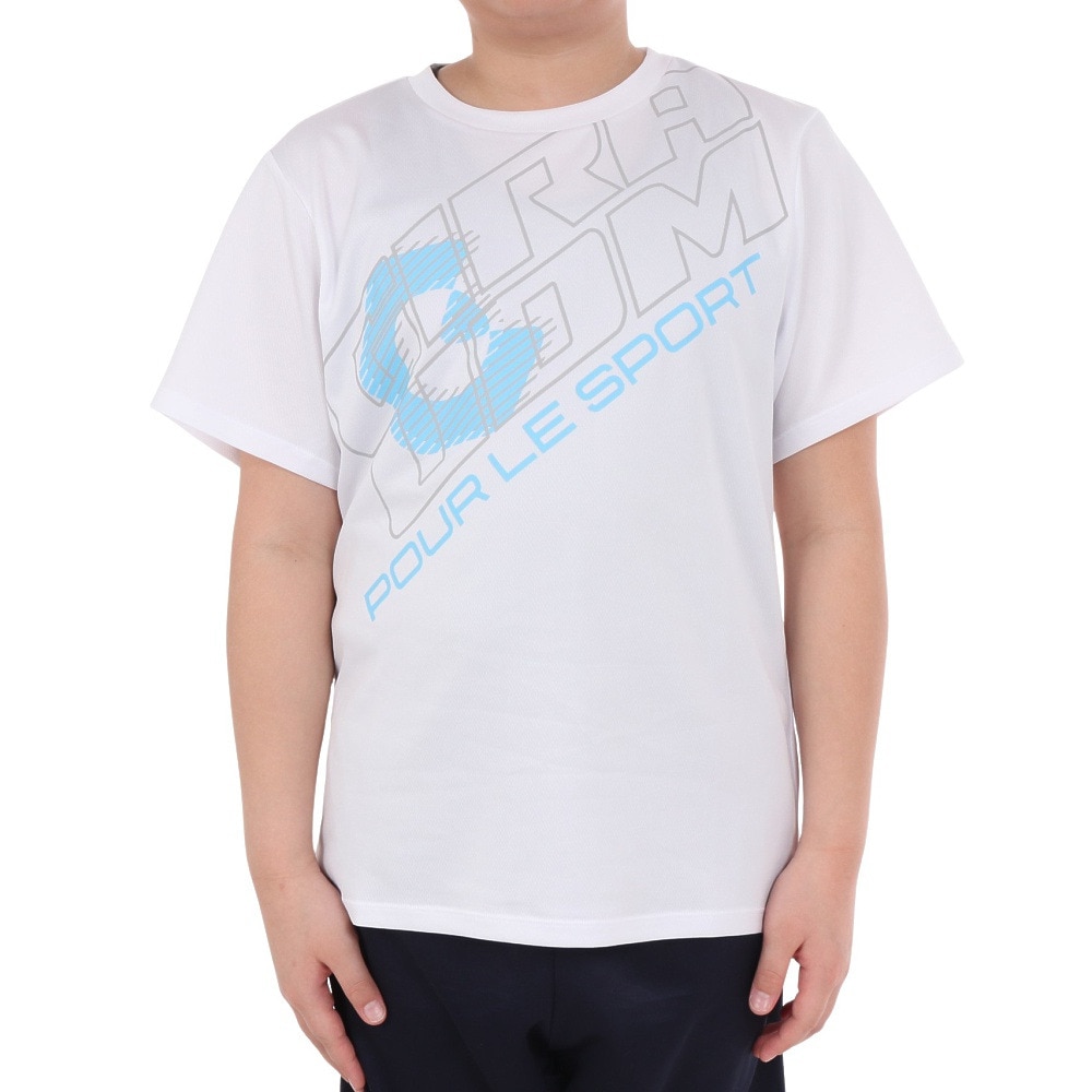 ジローム（GIRAUDM）（キッズ）ジュニア ドライプラス プリントメッシュTシャツ CT4S0065-TR865-GRES WHT