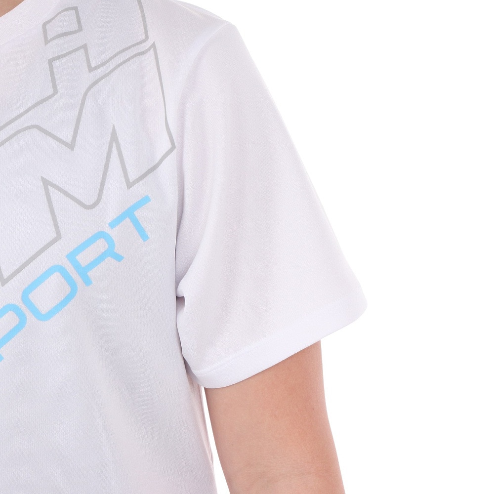 ジローム（GIRAUDM）（キッズ）ジュニア ドライプラス プリントメッシュTシャツ CT4S0065-TR865-GRES WHT