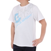 ジローム（GIRAUDM）（キッズ）ジュニア ドライプラス プリントメッシュTシャツ CT4S0065-TR865-GRES WHT