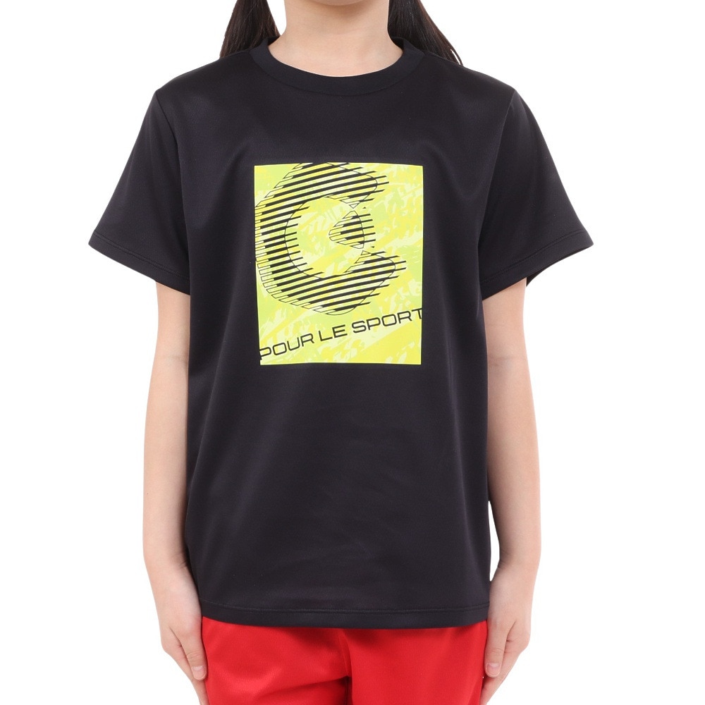 ジローム（GIRAUDM）（キッズ）ジュニア ドライプラス プリントメッシュTシャツ CT4S0066-TR865-GRES BLK