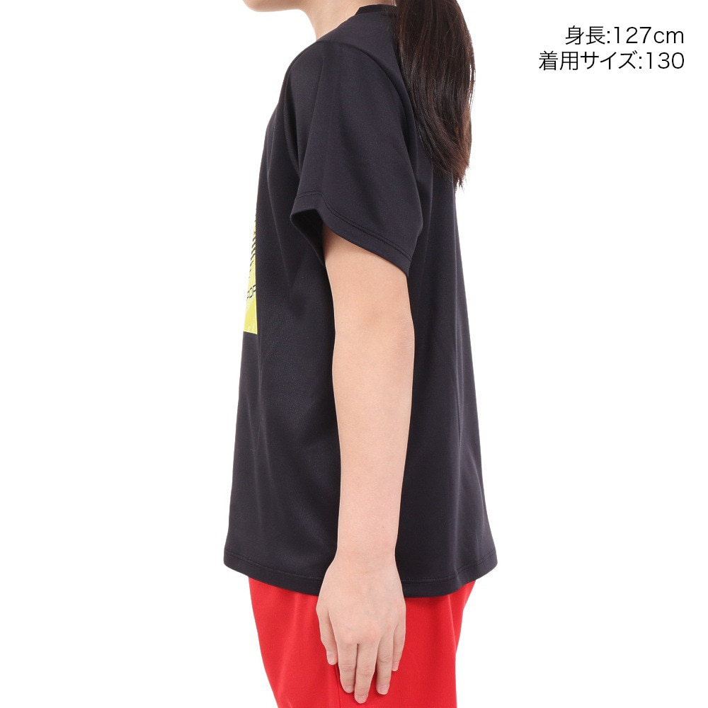 ジローム（GIRAUDM）（キッズ）ジュニア ドライプラス プリントメッシュTシャツ CT4S0066-TR865-GRES BLK