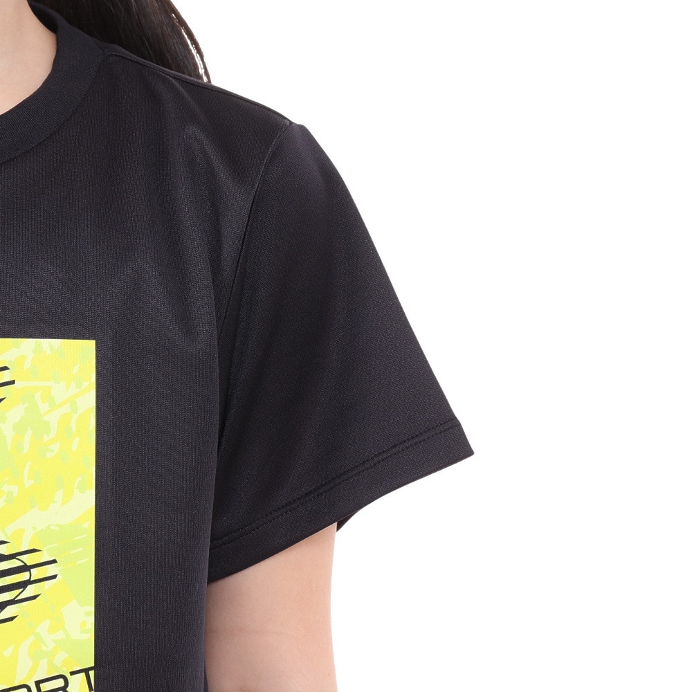 ジローム（GIRAUDM）（キッズ）ジュニア ドライプラス プリントメッシュTシャツ CT4S0066-TR865-GRES BLK