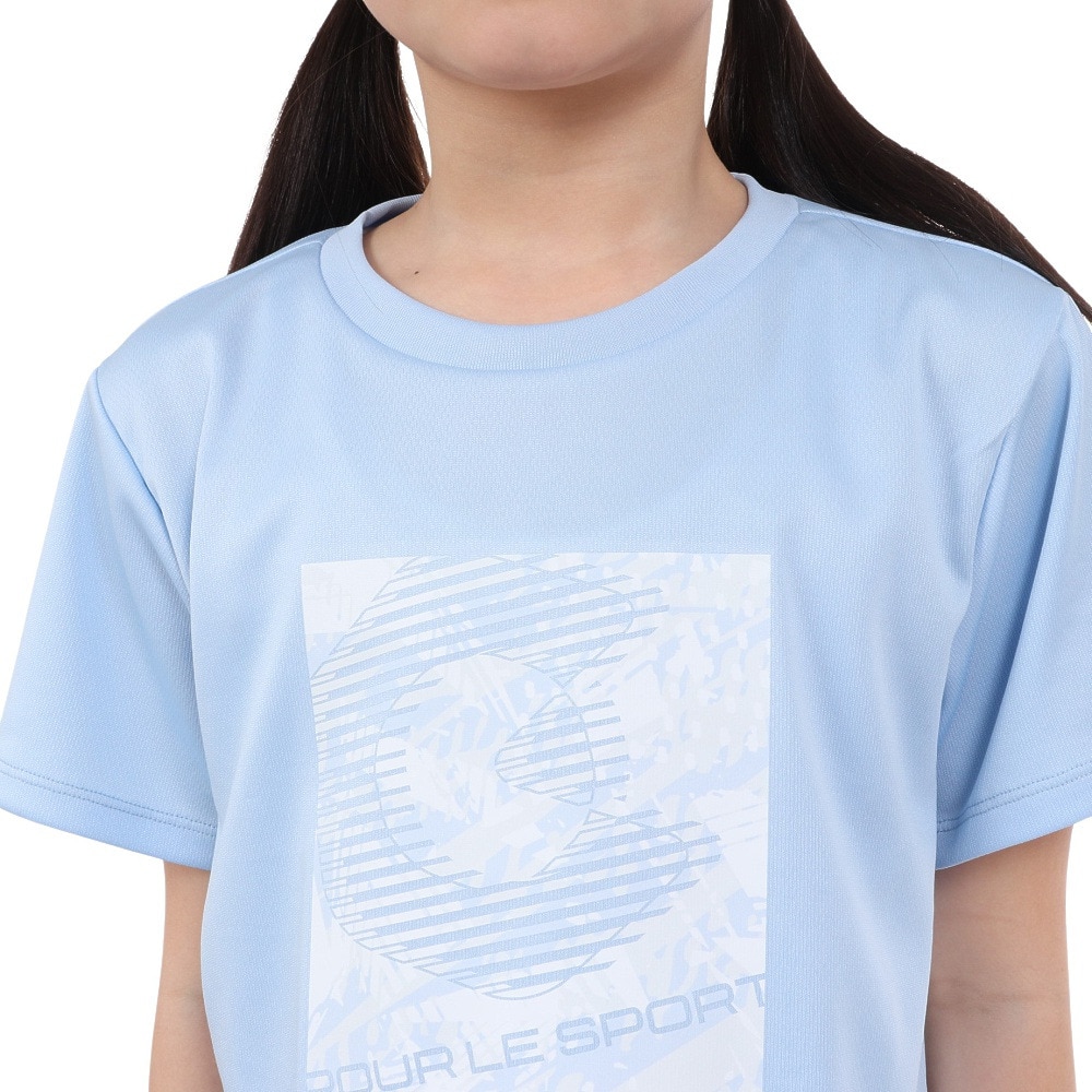 ジローム（GIRAUDM）（キッズ）ジュニア ドライプラス プリントメッシュTシャツ CT4S0066-TR865-GRES LBLU