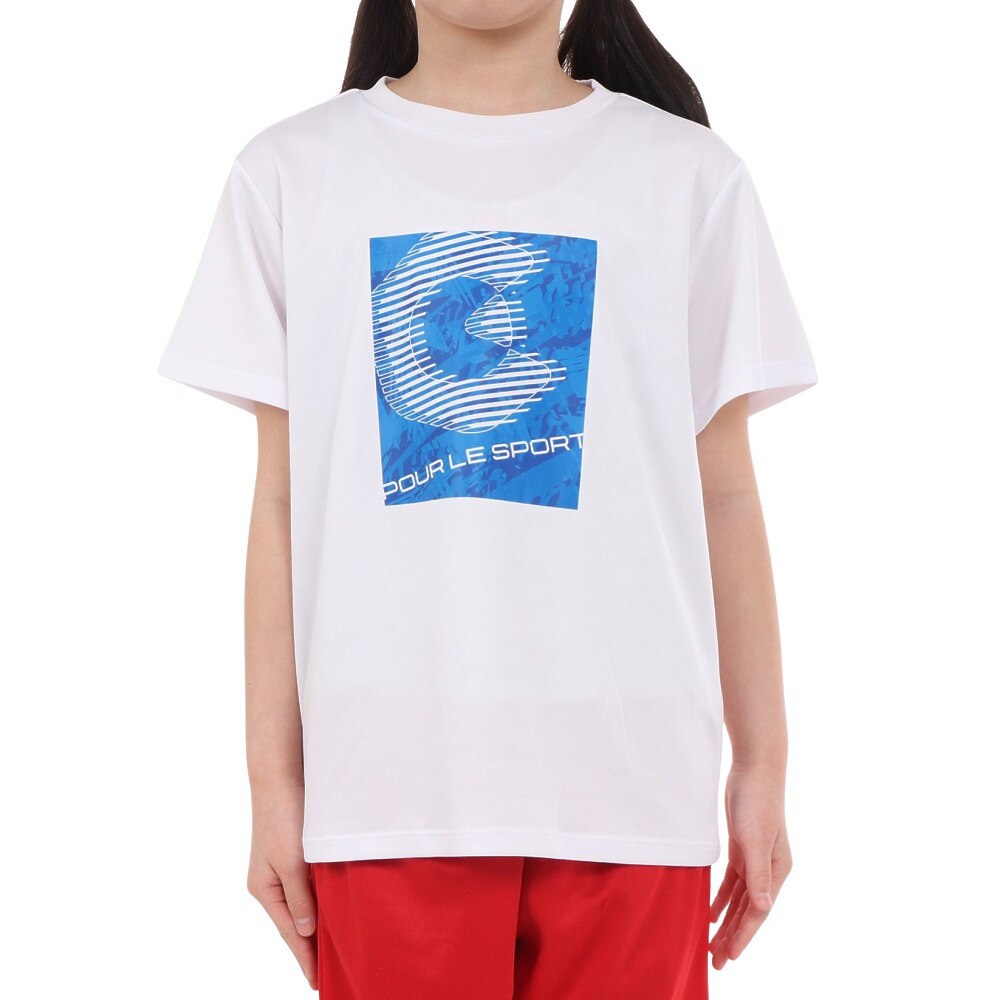 ジローム（GIRAUDM）（キッズ）ジュニア ドライプラス プリントメッシュTシャツ CT4S0066-TR865-GRES WHT