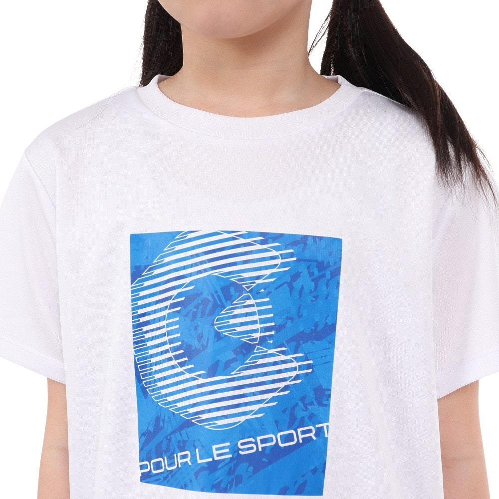 ジローム（GIRAUDM）（キッズ）ジュニア ドライプラス プリントメッシュTシャツ CT4S0066-TR865-GRES WHT