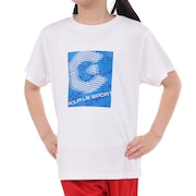 ジローム（GIRAUDM）（キッズ）ジュニア ドライプラス プリントメッシュTシャツ CT4S0066-TR865-GRES WHT