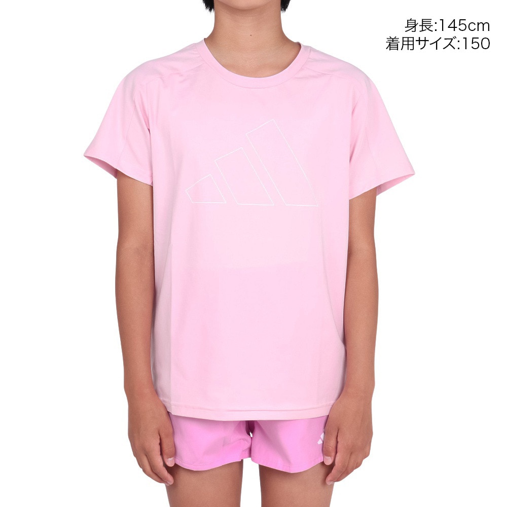 アディダス（adidas）（キッズ）ガール エッセンシャルズ AEROREADY ロゴ レギュラーフィット 半袖Tシャツ ECK74-IJ9578