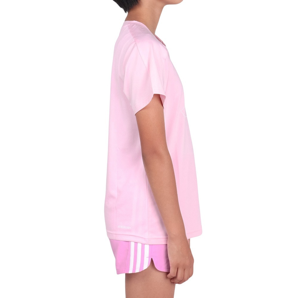 アディダス（adidas）（キッズ）ガール エッセンシャルズ AEROREADY ロゴ レギュラーフィット 半袖Tシャツ ECK74-IJ9578