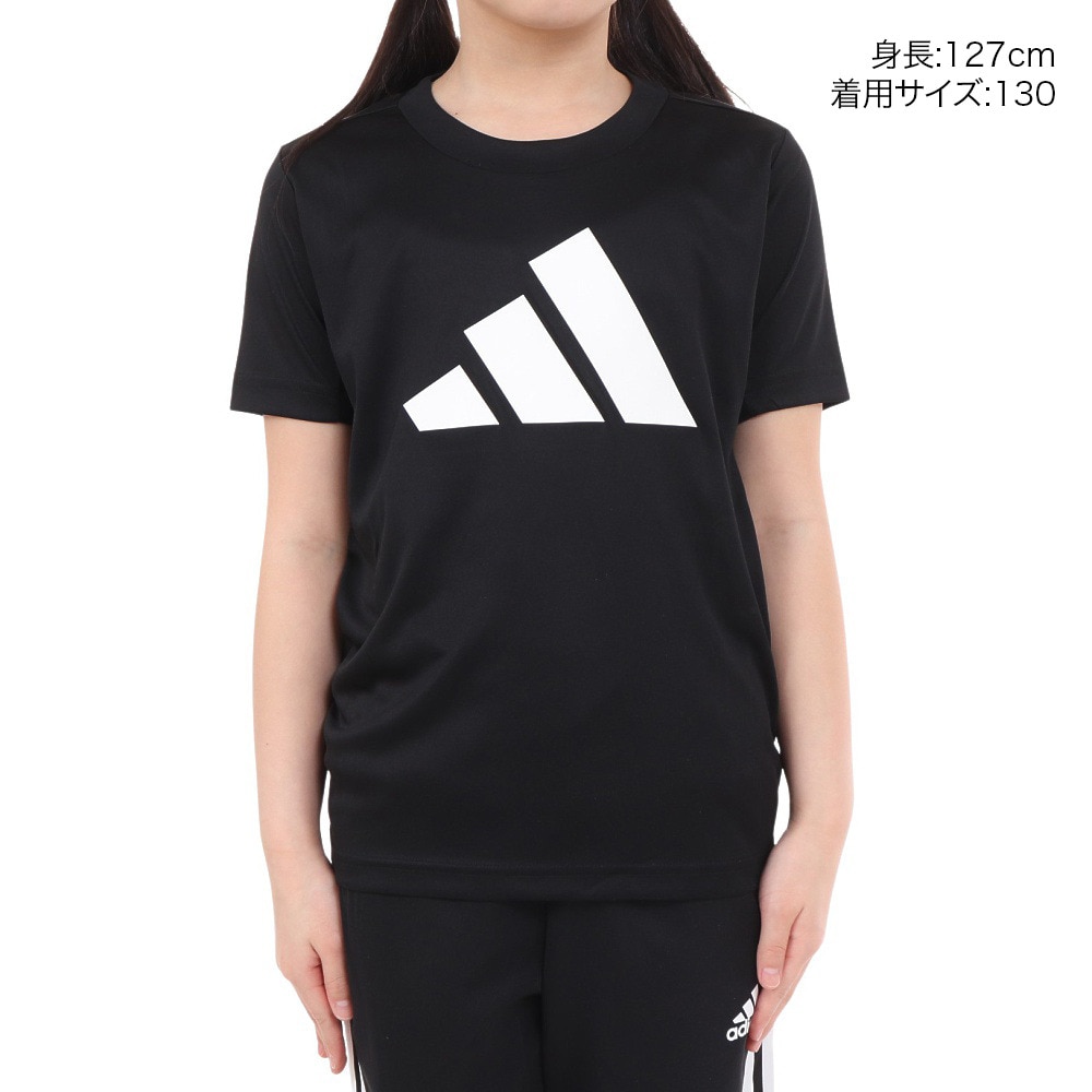 アディダス（adidas）（キッズ）キッズ トレイン エッセンシャルズ AEROREADY ロゴ レギュラーフィット 半袖Tシャツ ECL93-IC5659
