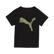 (キッズ)ボーイズ アクティブ スポーツ ポリ 半袖Tシャツ 680541 01 BLK