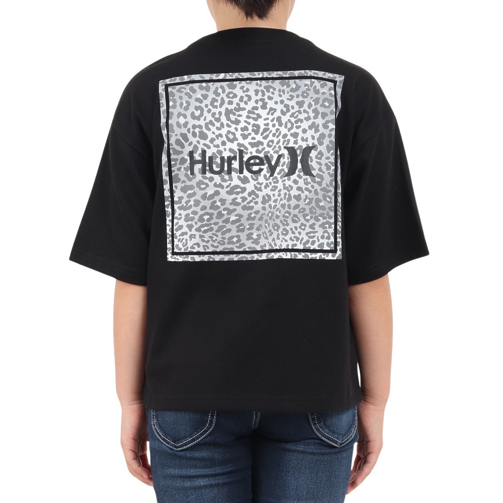 ハーレー（HURLEY）（キッズ）ボーイズ オーバーサイズド レオパード スクエア 半袖Tシャツ BSS2431003-BLK