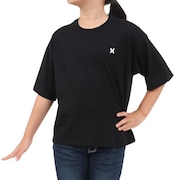(キッズ)ボーイズ オーバーサイズド レオパード スクエア 半袖Tシャツ BSS2431003-BLK