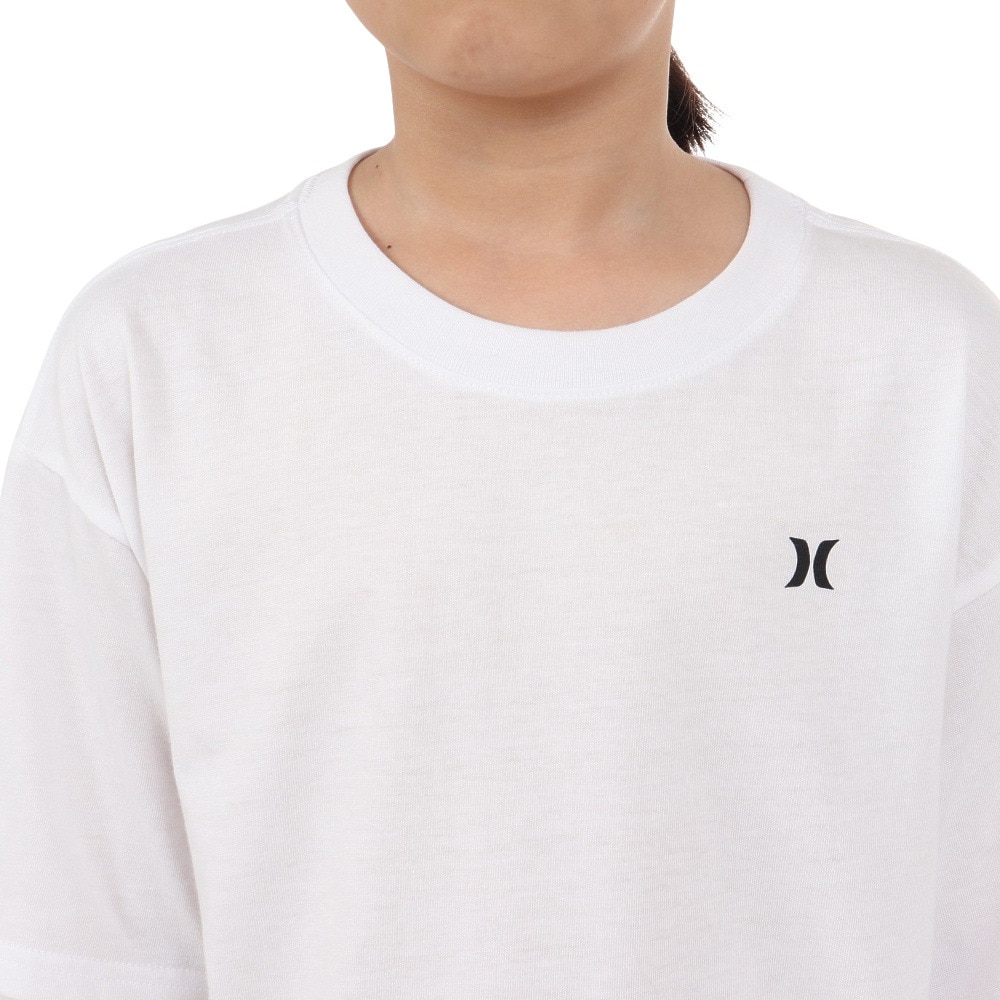 ハーレー（HURLEY）（キッズ）ボーイズ オーバーサイズド レオパード スクエア 半袖Tシャツ BSS2431003-WHT