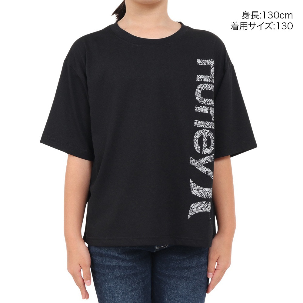 ハーレー（HURLEY）（キッズ）ボーイズ トライバル ロゴ 半袖Tシャツ BUT2431011-BLK