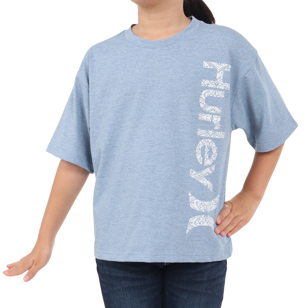 ハーレー（HURLEY）（キッズ）ボーイズ トライバル ロゴ 半袖Tシャツ BUT2431011-DBLE