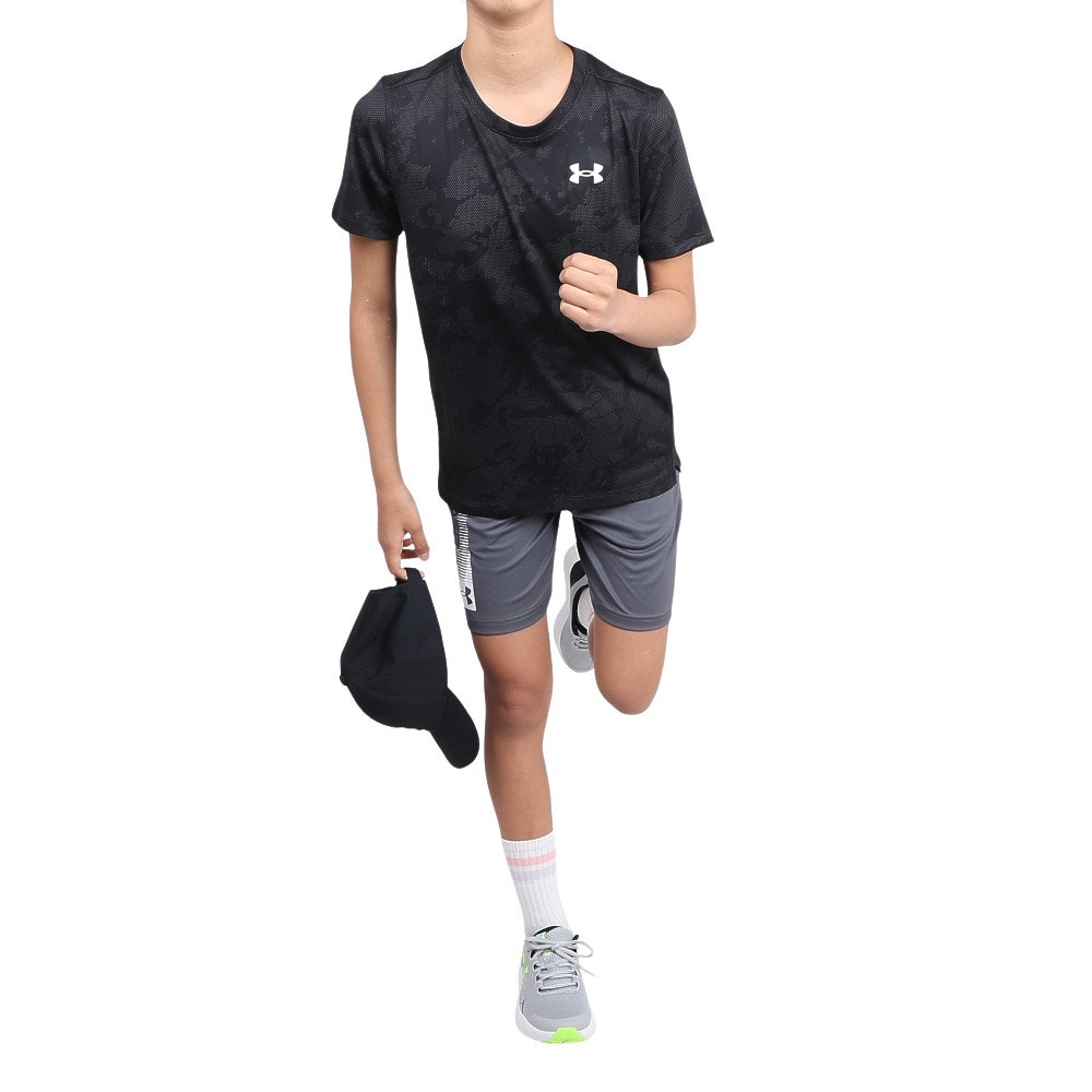 アンダーアーマー（UNDER ARMOUR）（キッズ）ジュニア テック ジャカード 半袖Tシャツ 1390019 001