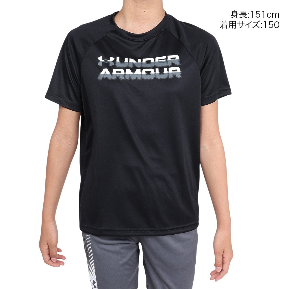 アンダーアーマー（UNDER ARMOUR）（キッズ）ジュニア UAテック スプリットロゴ ショートスリーブ Tシャツ 1390280 001
