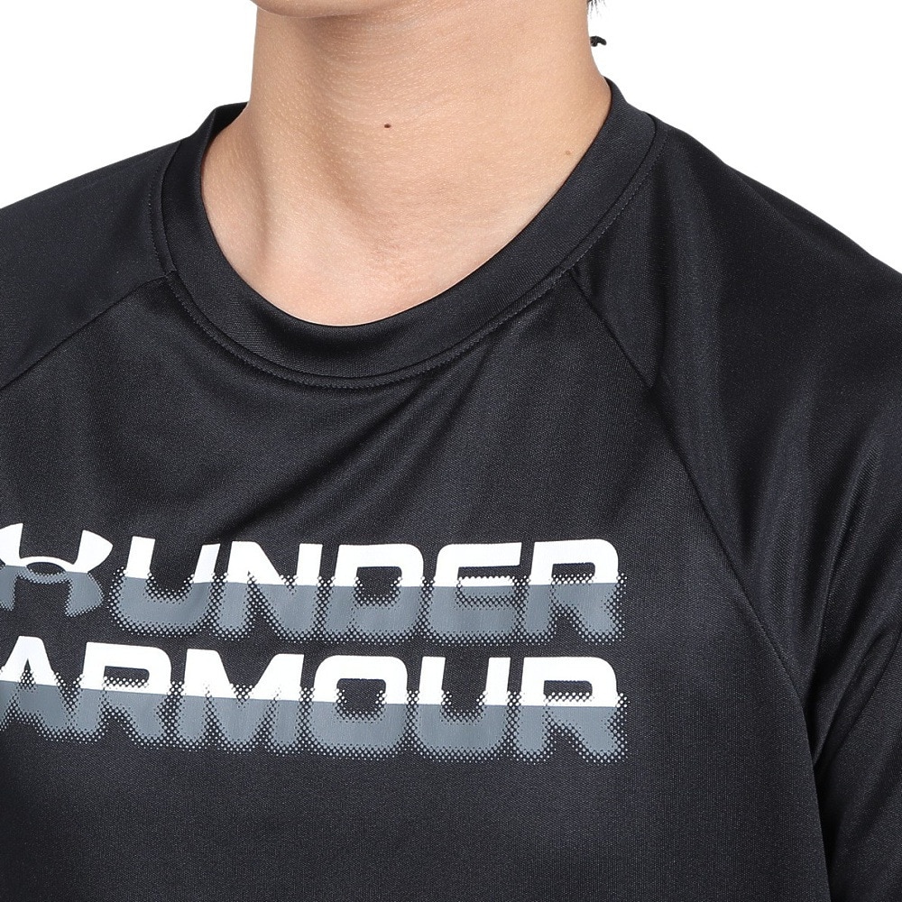 アンダーアーマー（UNDER ARMOUR）（キッズ）ジュニア UAテック スプリットロゴ ショートスリーブ Tシャツ 1390280 001