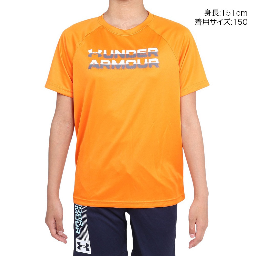 アンダーアーマー（UNDER ARMOUR）（キッズ）ジュニア テック スプリットロゴ 半袖Tシャツ 1390280 810