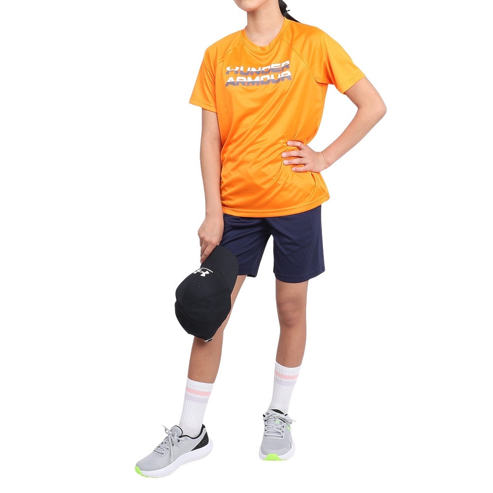 アンダーアーマー（UNDER ARMOUR）（キッズ）ジュニア テック スプリットロゴ 半袖Tシャツ 1390280 810