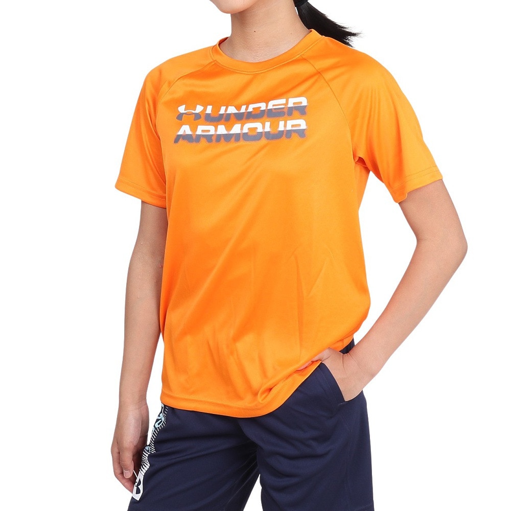 アンダーアーマー（UNDER ARMOUR）（キッズ）ジュニア テック スプリットロゴ 半袖Tシャツ 1390280 810