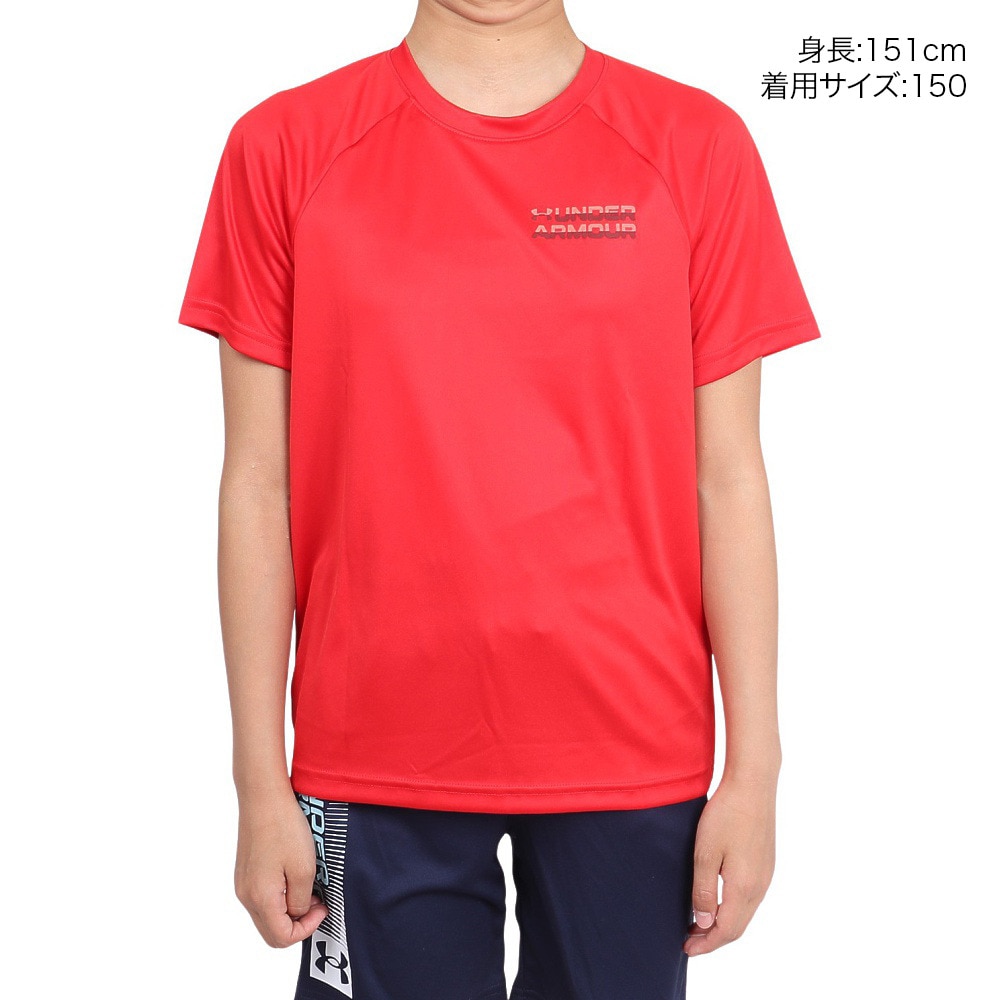 アンダーアーマー（UNDER ARMOUR）（キッズ）ジュニア テック トリプルロゴ 半袖Tシャツ 1390281 600