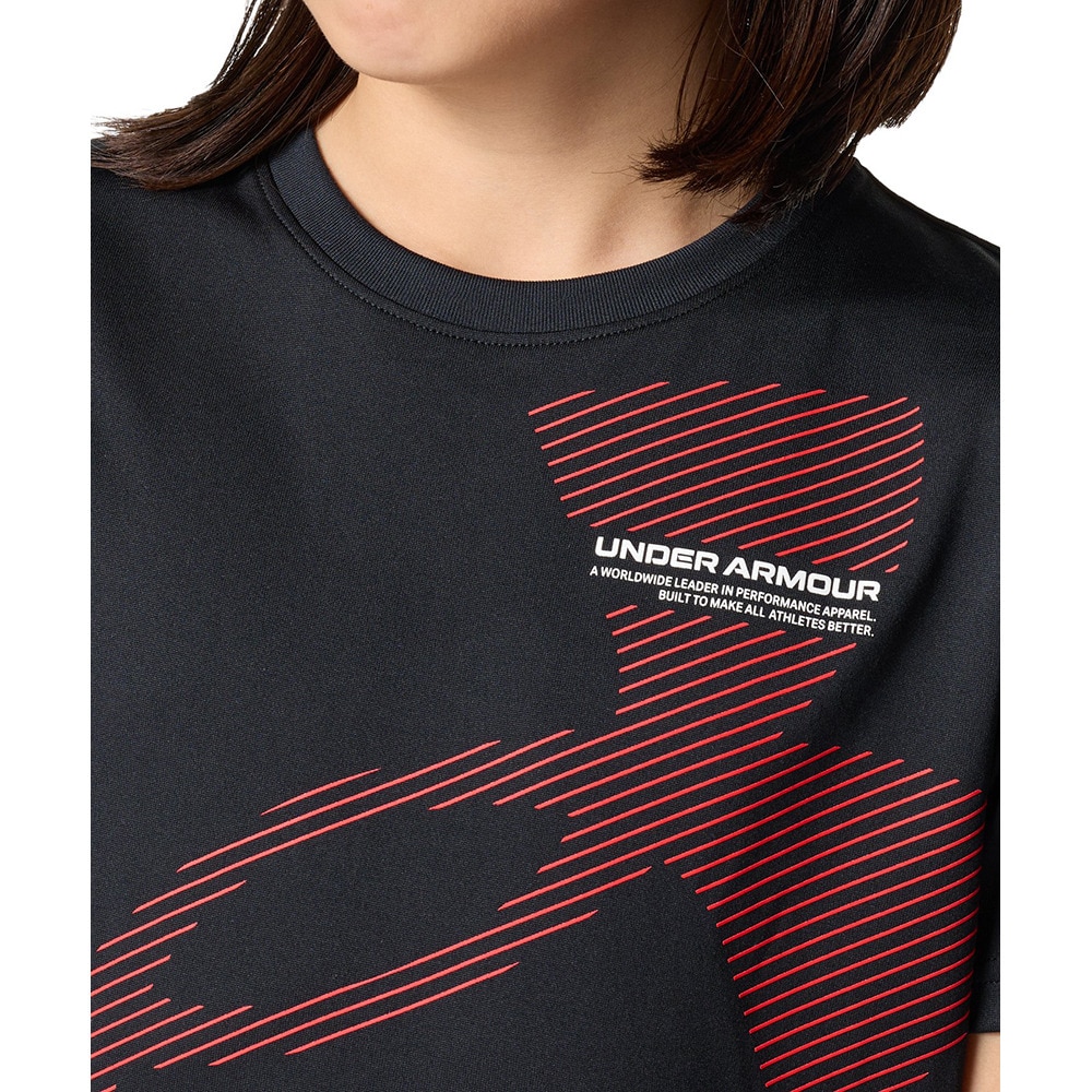 アンダーアーマー（UNDER ARMOUR）（キッズ）ジュニア テック スーパー ビッグロゴ 半袖Tシャツ 6001338 001