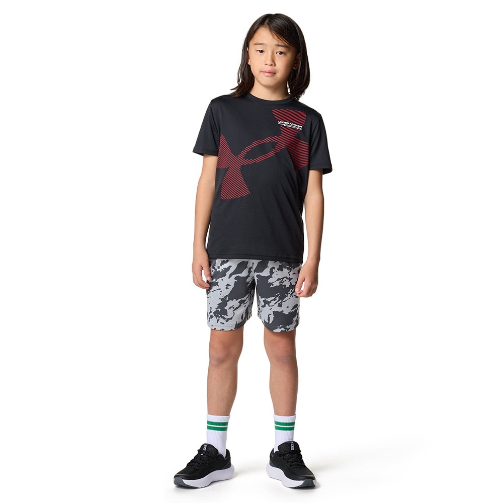 アンダーアーマー（UNDER ARMOUR）（キッズ）ジュニア テック スーパー ビッグロゴ 半袖Tシャツ 6001338 001