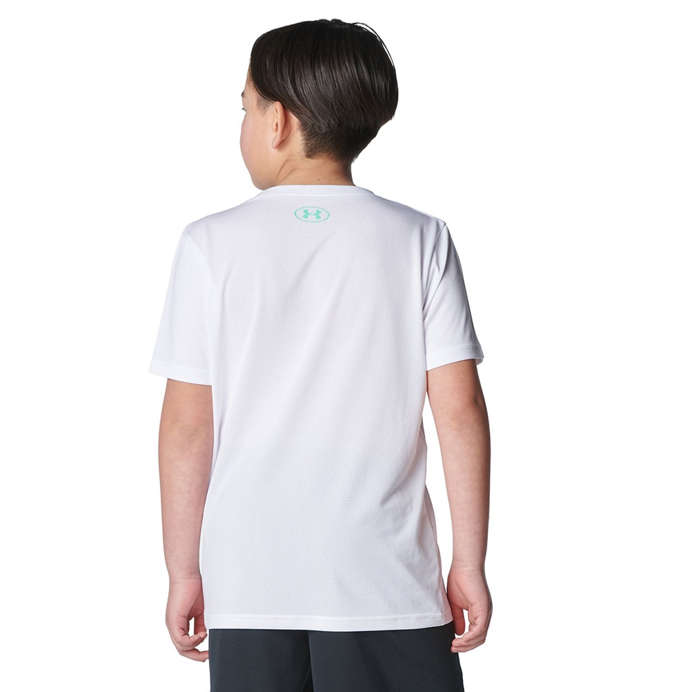 アンダーアーマー（UNDER ARMOUR）（キッズ）ジュニア テック スーパー ビッグロゴ 半袖Tシャツ 6001338 100