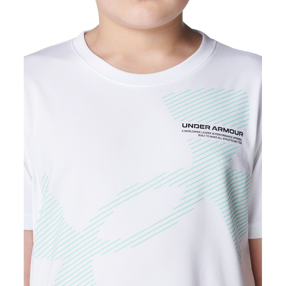アンダーアーマー（UNDER ARMOUR）（キッズ）ジュニア テック スーパー ビッグロゴ 半袖Tシャツ 6001338 100
