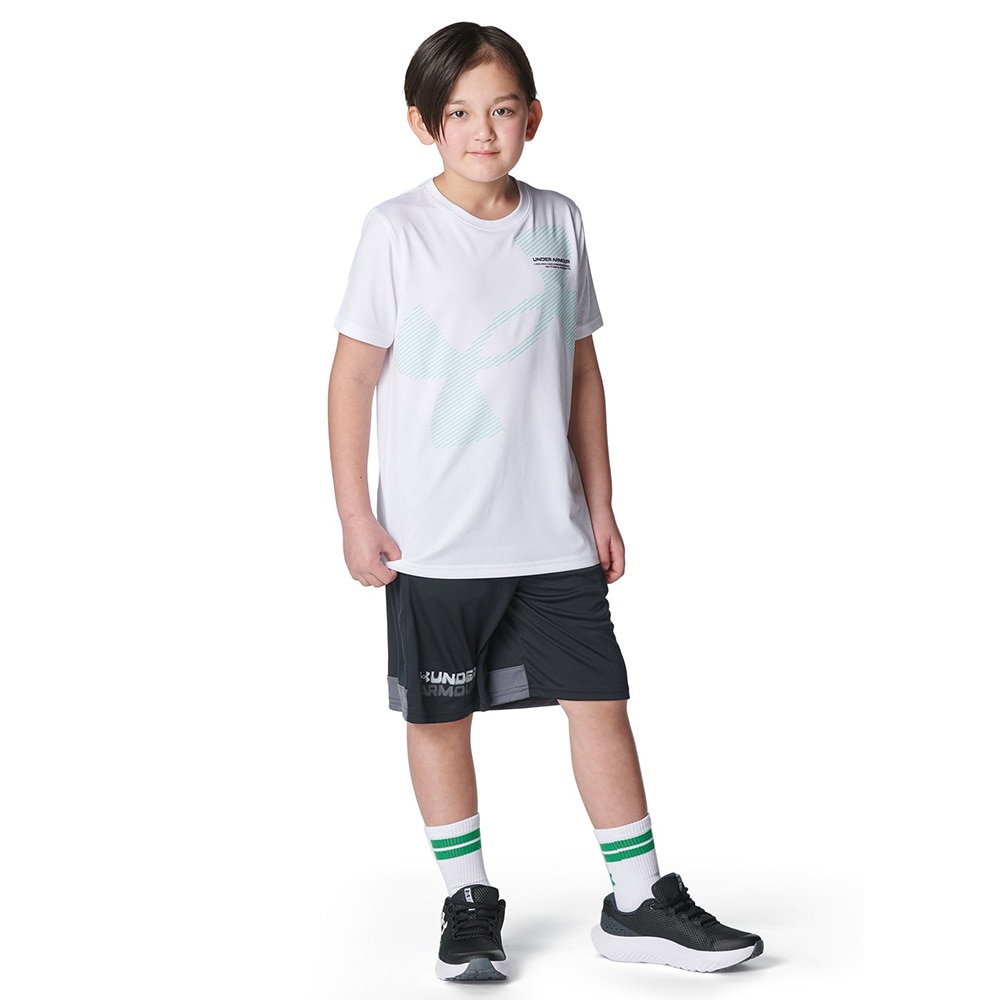 アンダーアーマー（UNDER ARMOUR）（キッズ）ジュニア テック スーパー ビッグロゴ 半袖Tシャツ 6001338 100