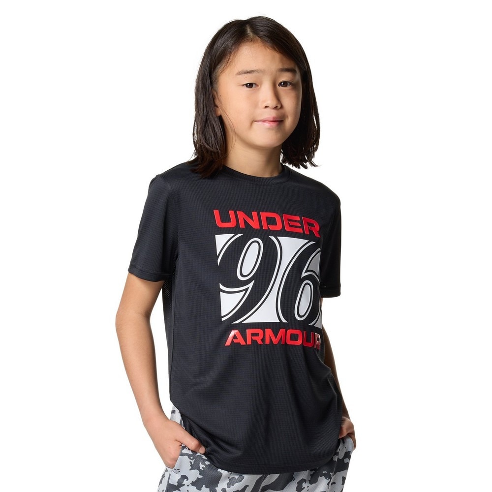 アンダーアーマー（UNDER ARMOUR）（キッズ）スピードストライド 96ロゴ ショートスリーブ Tシャツ 6005306 001