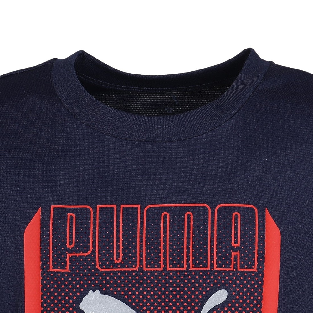 プーマ（PUMA）（キッズ）ジュニア ACTIVE ポリ グラフィックTシャツ 686981 06 NVY
