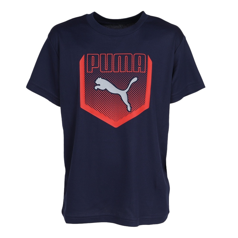 プーマ（PUMA）（キッズ）ジュニア ACTIVE ポリ グラフィックTシャツ 686981 06 NVY