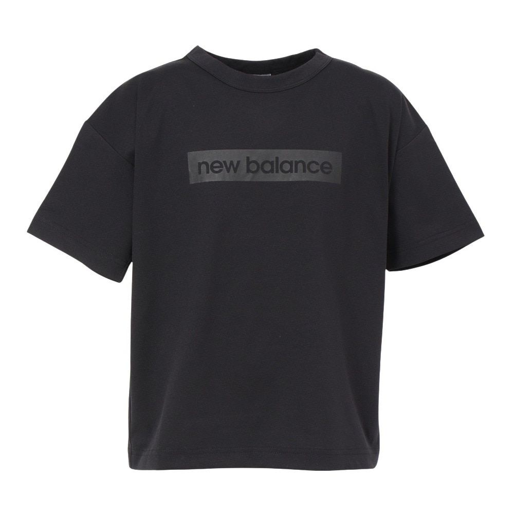 ニューバランス（new balance）（キッズ）ジュニア ロゴショートスリーブトップ 半袖Tシャツ ABT55525BK