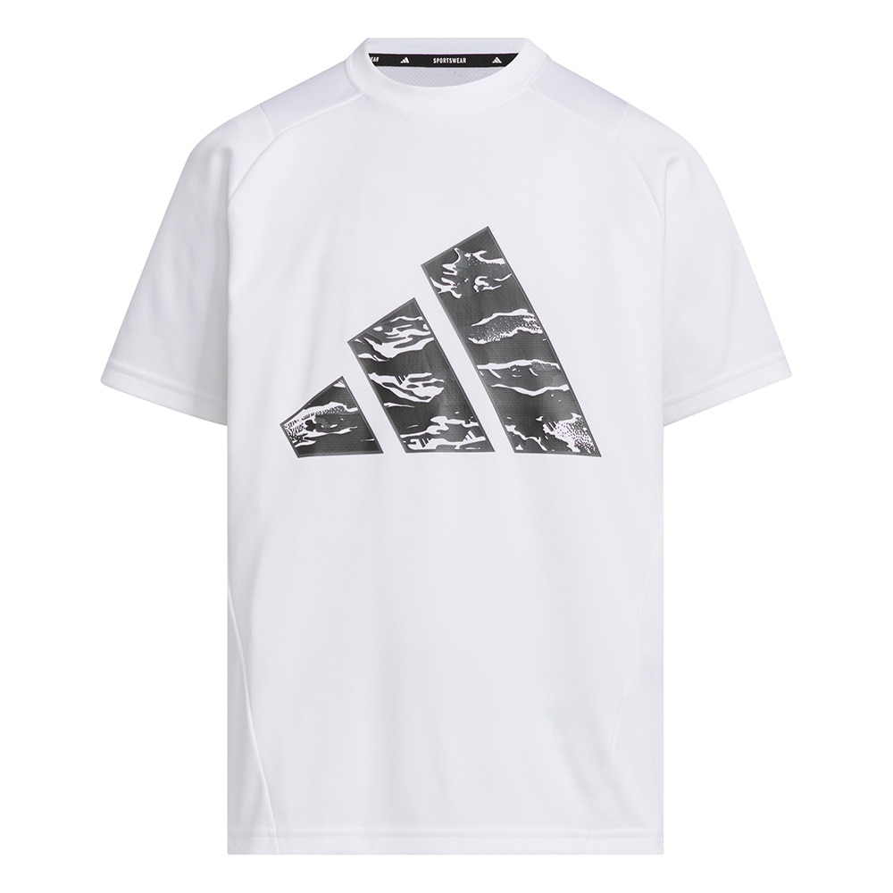 アディダス（adidas）（キッズ）キッズ エッセンシャルズ 3バー カモ柄 半袖Tシャツ KCE63-JL9589