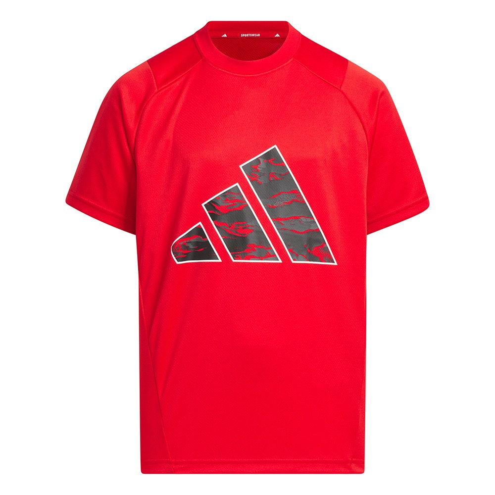 アディダス（adidas）（キッズ）キッズ エッセンシャルズ 3バー カモ柄 半袖Tシャツ KCE63-JM4544