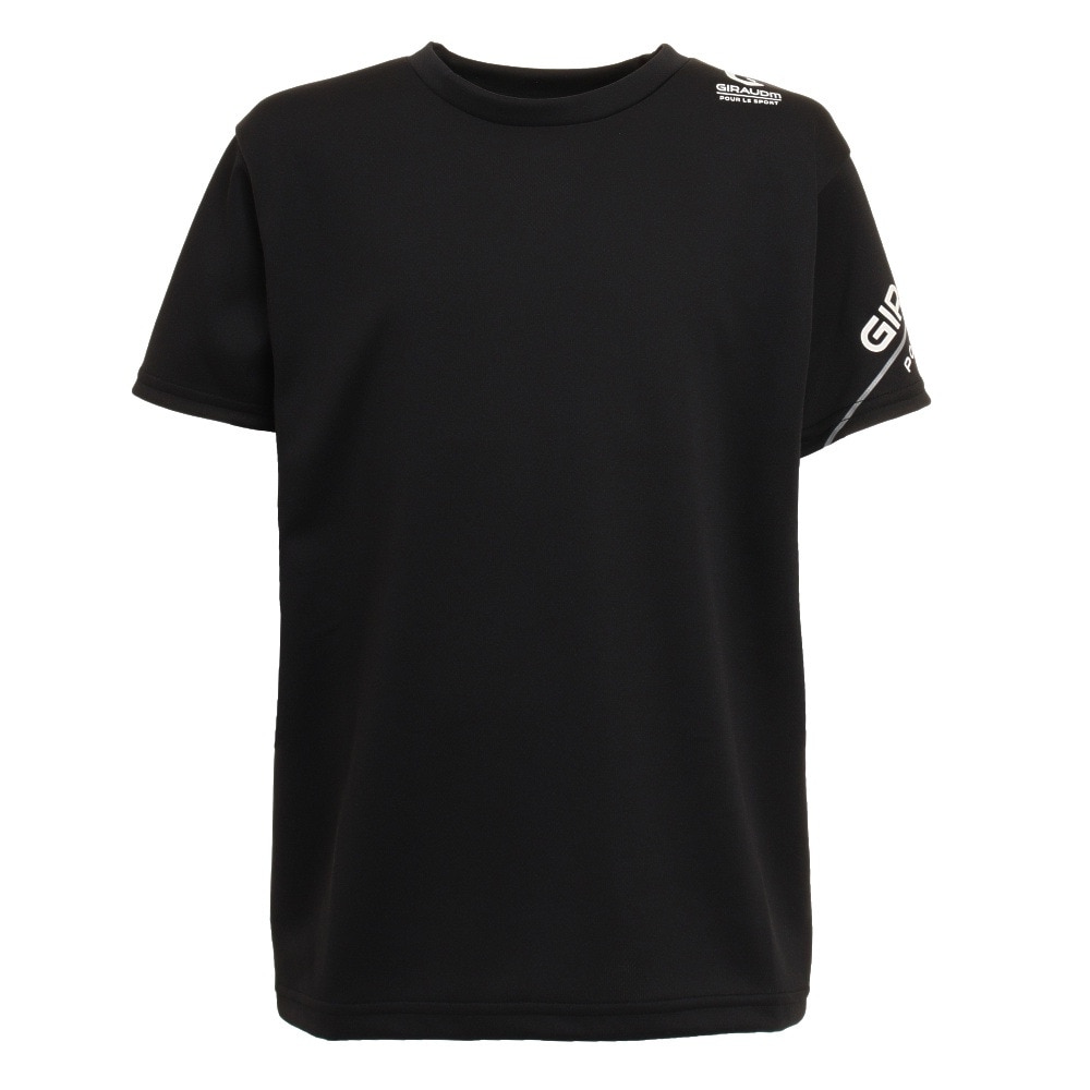  洗える抗ウイルス素材 ナノガード 吸汗速乾 UVカット ジュニア 半袖Tシャツ 865GM1TP6609 BLK 生地 服